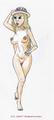 beachbabe 13b hand Ink Nude