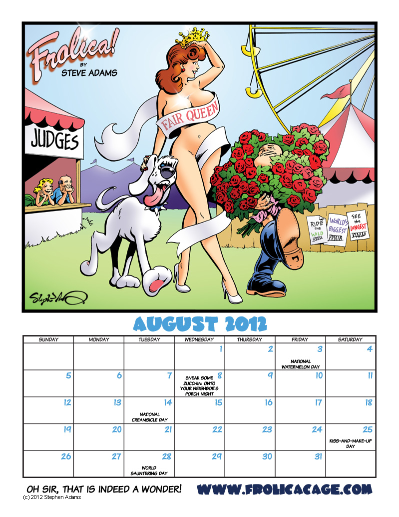 Frolica pin-up calendar August 2012