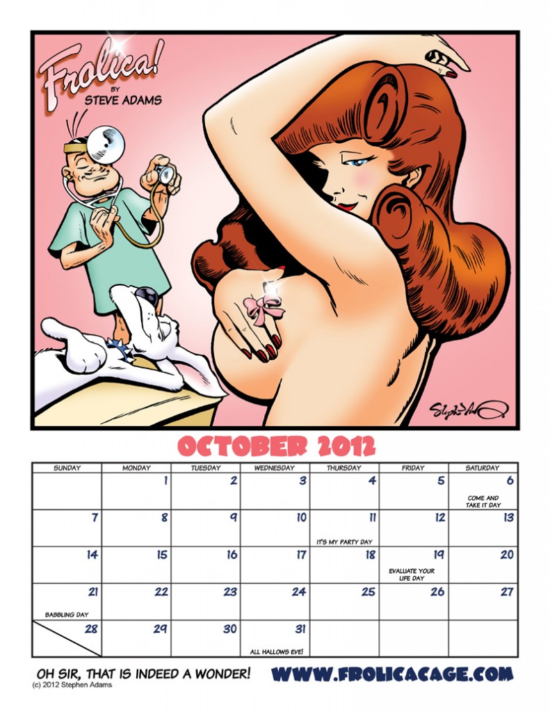 Frolica pin-up calendar October 2012