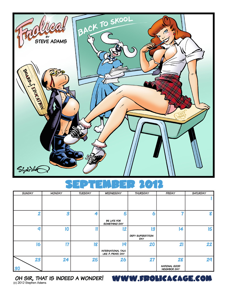 Frolica pin-up calendar September 2012