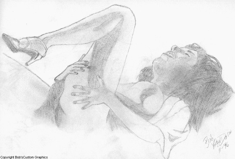 Pencil sketch of hottie 4