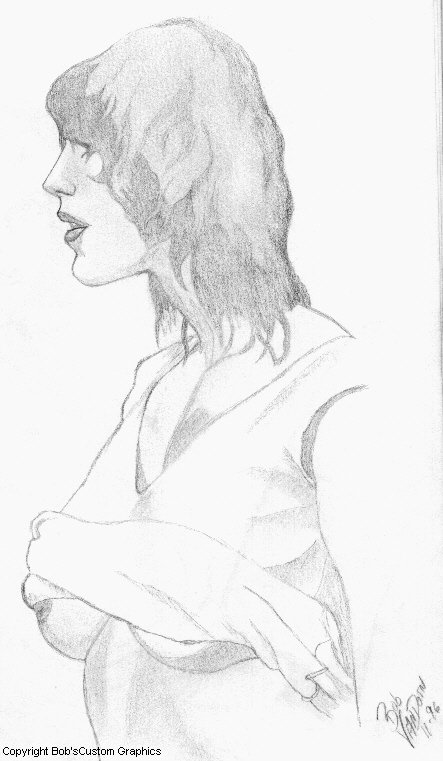 Pencil sketch of hottie 6