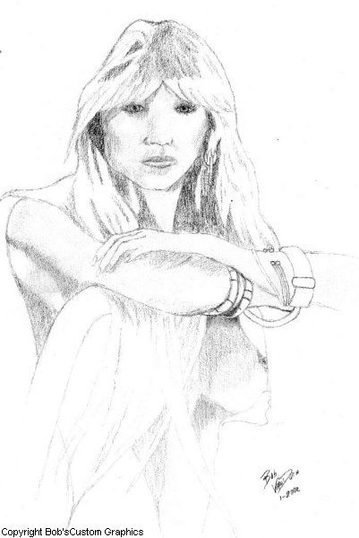 Pencil sketch of hottie 8