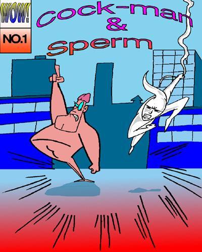 Cock-Man & Sperm by Bagman comics - Cover