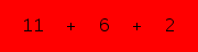 enter the sum of these 3 numbers