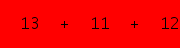 enter the sum of these 3 numbers