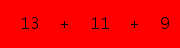 enter the sum of these 3 numbers