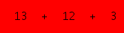 enter the sum of these 3 numbers
