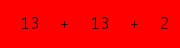 enter the sum of these 3 numbers