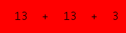 enter the sum of these 3 numbers