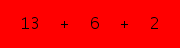 enter the sum of these 3 numbers