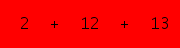 enter the sum of these 3 numbers
