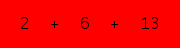 enter the sum of these 3 numbers