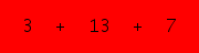 enter the sum of these 3 numbers