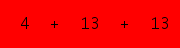 enter the sum of these 3 numbers