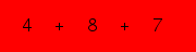 enter the sum of these 3 numbers