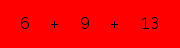 enter the sum of these 3 numbers