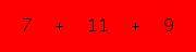 enter the sum of these 3 numbers