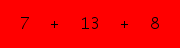 enter the sum of these 3 numbers