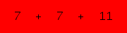 enter the sum of these 3 numbers