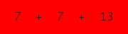 enter the sum of these 3 numbers