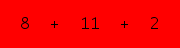 enter the sum of these 3 numbers