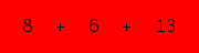 enter the sum of these 3 numbers