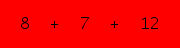 enter the sum of these 3 numbers