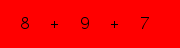 enter the sum of these 3 numbers