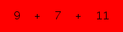 enter the sum of these 3 numbers